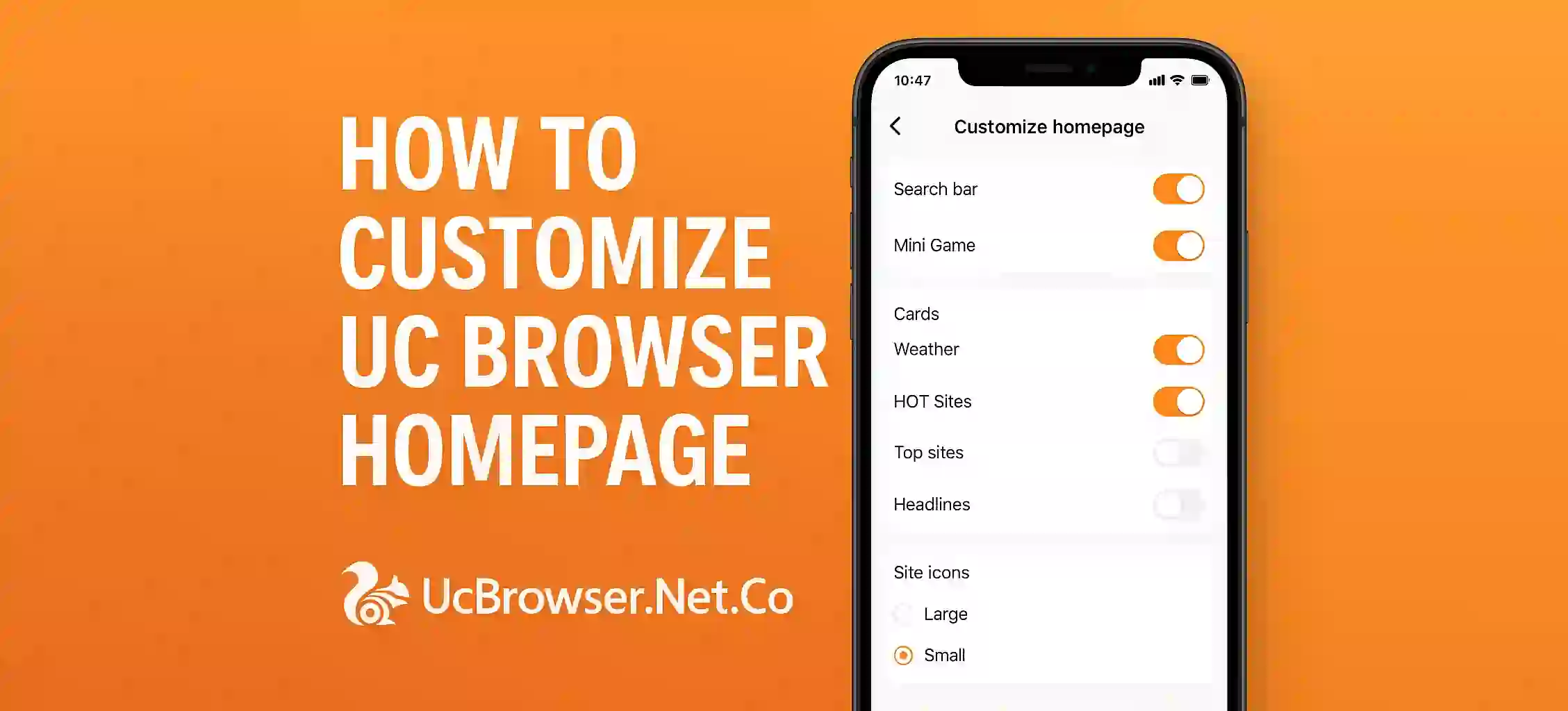 How to Customize UC Browser Homepage (1